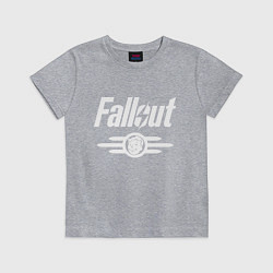 Футболка хлопковая детская Fallout - vault 33, цвет: меланж