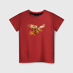 Детская футболка Летящий орел и пейзаж
