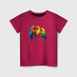 Детская футболка Разговор попугаев