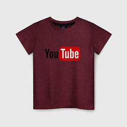 Детская футболка You tube logo