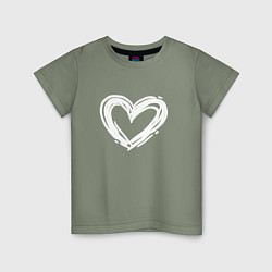 Детская футболка Белое сердце