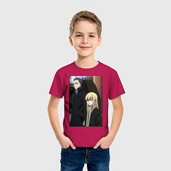 Футболка хлопковая детская Гидо Ашаф, цвет: маджента — фото 2