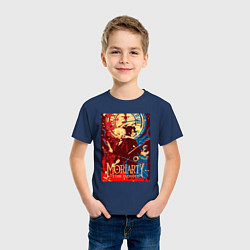 Футболка хлопковая детская Уильям Джеймс Мориарти Шерлок Холмс, цвет: тёмно-синий — фото 2