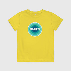 Детская футболка Блюз ретро в синем