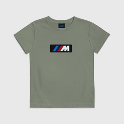 Детская футболка BMW logo sport steel