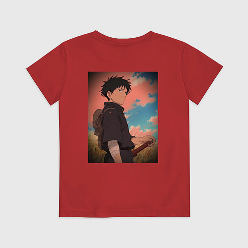 Детская футболка Арт Самурвай / Красный – фото 2