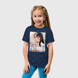 Футболка хлопковая детская Не издевайся, Нагаторо Хаясэ, цвет: тёмно-синий — фото 2