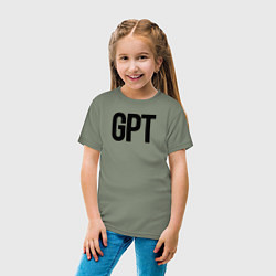 Футболка хлопковая детская GPT, цвет: авокадо — фото 2