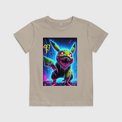 Детская футболка Pikachu - nightmare ai art fantasy