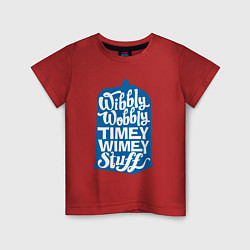 Футболка хлопковая детская Timey stuff, цвет: красный