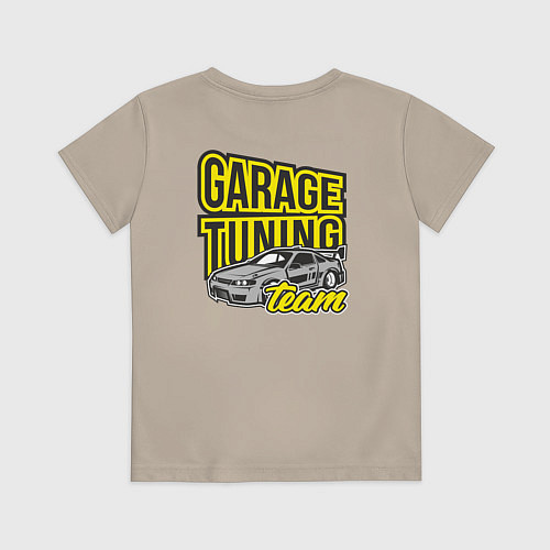 Детская футболка Garage tuning team / Миндальный – фото 2