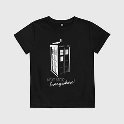 Детская футболка Остановка тардис везде