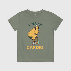 Детская футболка Мопс ненавидит кардио