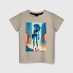 Детская футболка Cyber girl from future - fantasy