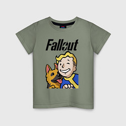 Детская футболка Vault boy and shepherd