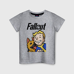 Детская футболка Vault boy and shepherd