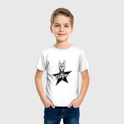 Футболка хлопковая детская Игорь рок звезда, цвет: белый — фото 2
