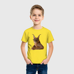 Футболка хлопковая детская Каракет кот Шлепа, цвет: желтый — фото 2