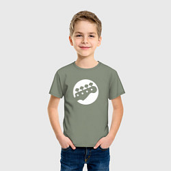 Футболка хлопковая детская Голова бас-гитары, цвет: авокадо — фото 2