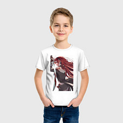 Футболка хлопковая детская Реинкарнация безработного Бореас Грейрат, цвет: белый — фото 2