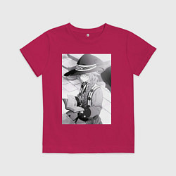 Футболка хлопковая детская Реинкарнация безработного Рокси Мигурдия учитель м, цвет: маджента