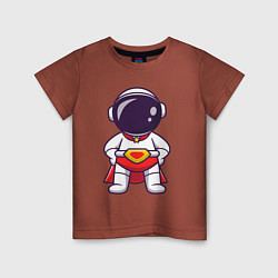 Футболка хлопковая детская Super spaceman, цвет: кирпичный