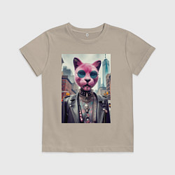 Детская футболка Модная кошечка из Нью-Йорка