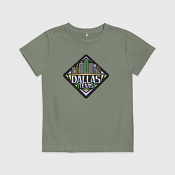 Футболка хлопковая детская Техас Даллас, цвет: авокадо