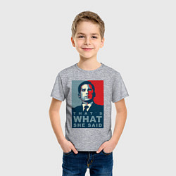 Футболка хлопковая детская Thats what she said - the office, цвет: меланж — фото 2
