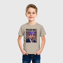 Футболка хлопковая детская Prison mike Michael Scott - офис, цвет: миндальный — фото 2