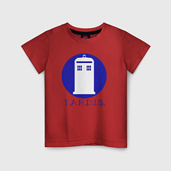 Футболка хлопковая детская Blue tardis, цвет: красный