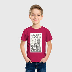 Футболка хлопковая детская Девятые врата In vain Антихрист AT, цвет: маджента — фото 2