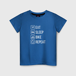 Детская футболка Eat sleep bike repeat