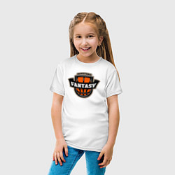 Футболка хлопковая детская Basketball fantasy, цвет: белый — фото 2