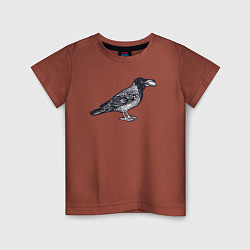 Детская футболка Ворона с денежкой