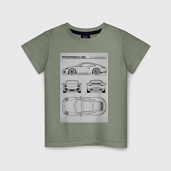 Детская футболка Porsche 911 гоночный автомобиль