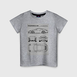 Детская футболка Porsche 911 гоночный автомобиль