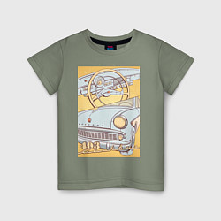 Детская футболка Москвич автомобиль