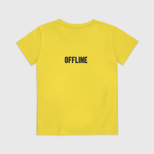 Детская футболка В сети не в сети / Желтый – фото 2