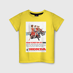 Детская футболка Honda мотоцикл