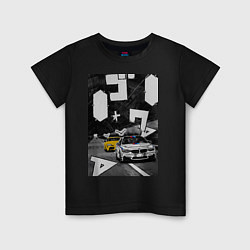Детская футболка BMW автомобиль initial d