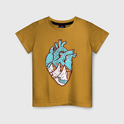 Детская футболка Сердце и горы