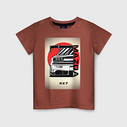 Детская футболка Mazda rx-7 автомобиль гоночный jdm