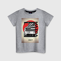 Детская футболка Mazda rx-7 автомобиль гоночный jdm