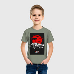 Футболка хлопковая детская Mazda rx-7 jdm style, цвет: авокадо — фото 2