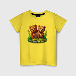 Детская футболка Два медвежонка