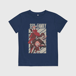Футболка хлопковая детская Семья шпиона Spy X Family Форджеры, цвет: тёмно-синий