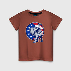 Детская футболка USA elephant