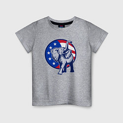 Детская футболка USA elephant