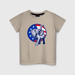 Детская футболка USA elephant